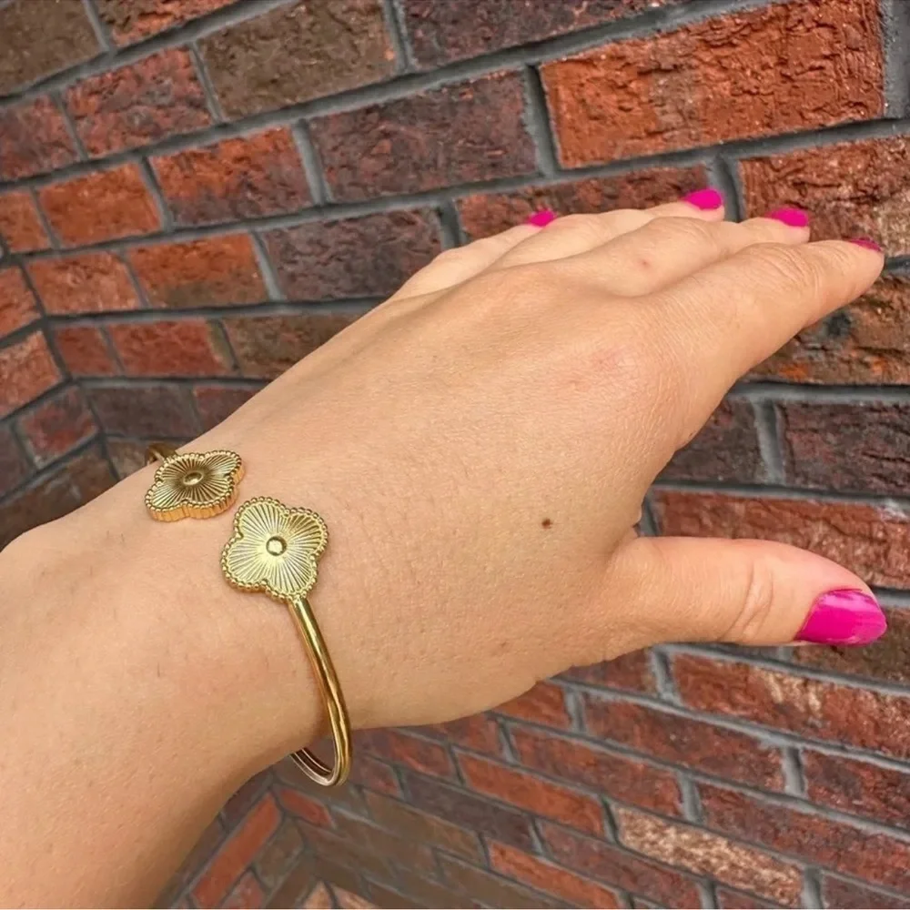 Alhambra Gold Luck 18K Gold Stainless Steel Waterproof Bracelet